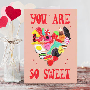 Cartes Pour Fêtes Annuelles Valentines Tu Es Si Douce Coeur De Bonbons