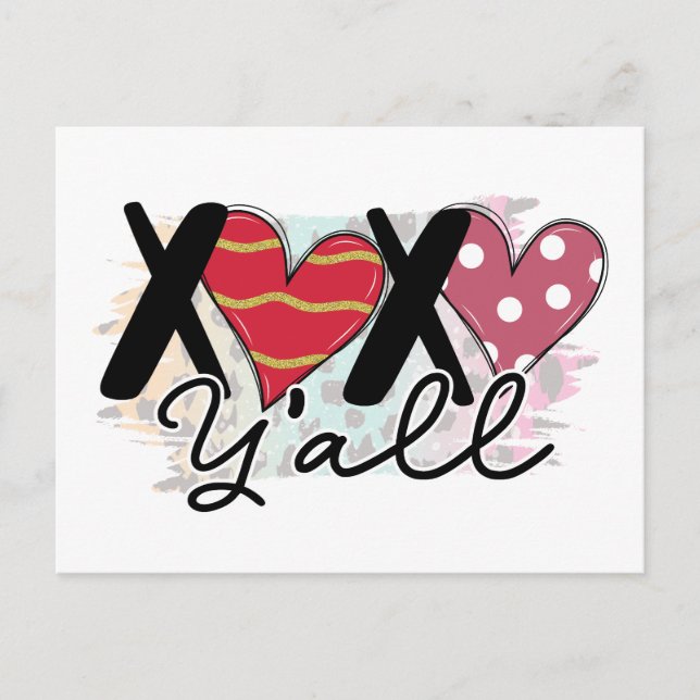 Cartes Pour Fêtes Annuelles Valentines XOXO (Devant)