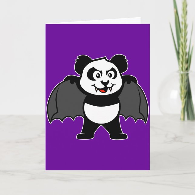 Cartes Pour Fêtes Annuelles Vampire Panda (Devant)