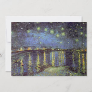 Cartes Pour Fêtes Annuelles Van Gogh Nuit étoilée sur Rhône
