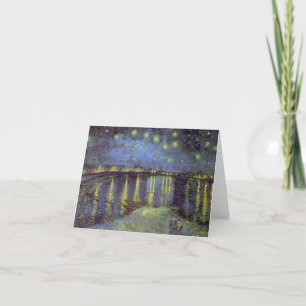 Cartes Pour Fêtes Annuelles Van Gogh Nuit étoilée sur Rhône