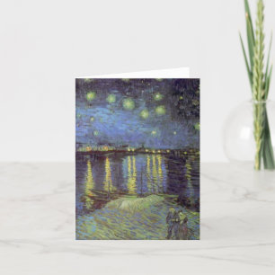 Cartes Pour Fêtes Annuelles Van Gogh Nuit étoilée sur Rhône