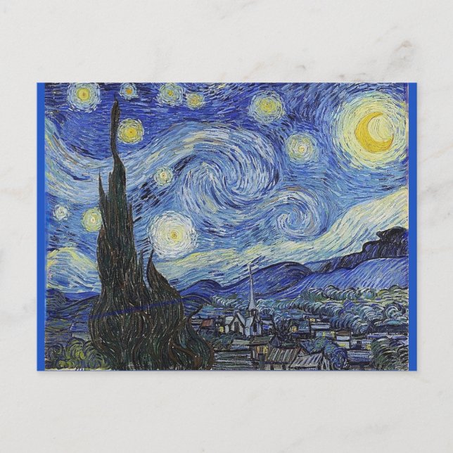 Cartes Pour Fêtes Annuelles Van Gogh, Starry Night (Devant)