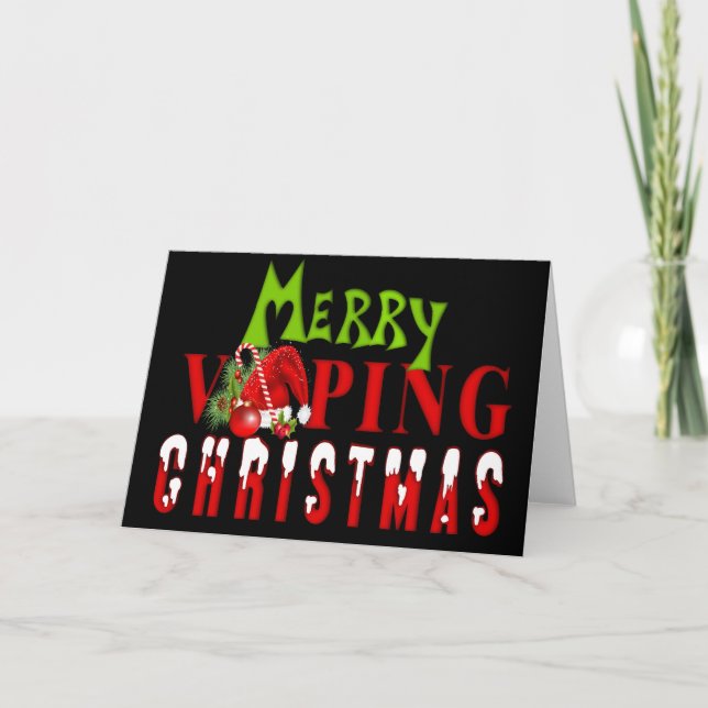 Cartes Pour Fêtes Annuelles VAPE | Joyeux Noël Vaping (Devant)