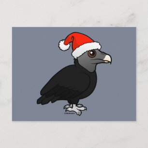 Cartes Pour Fêtes Annuelles Vautour noir Père Noël