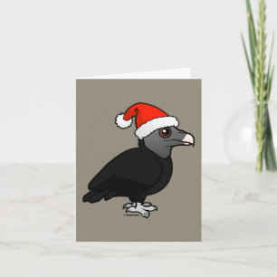 Cartes Pour Fêtes Annuelles Vautour noir Père Noël