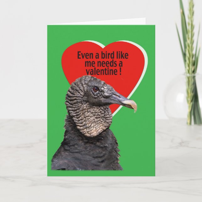 Cartes Pour Fêtes Annuelles Vautour noir Valentine (Devant)