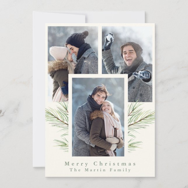 Cartes Pour Fêtes Annuelles Végétale simple et festive Ivoirienne Trois photos (Devant)