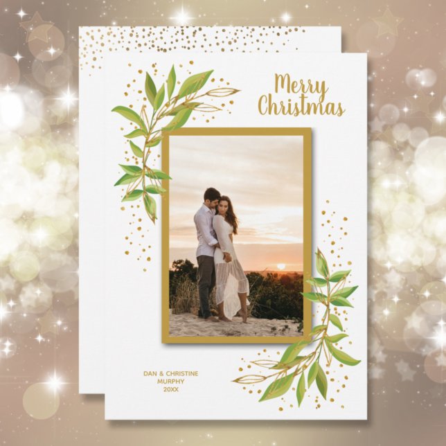 Cartes Pour Fêtes Annuelles Végétation botanique Photo de Noël (Créateur téléchargé)