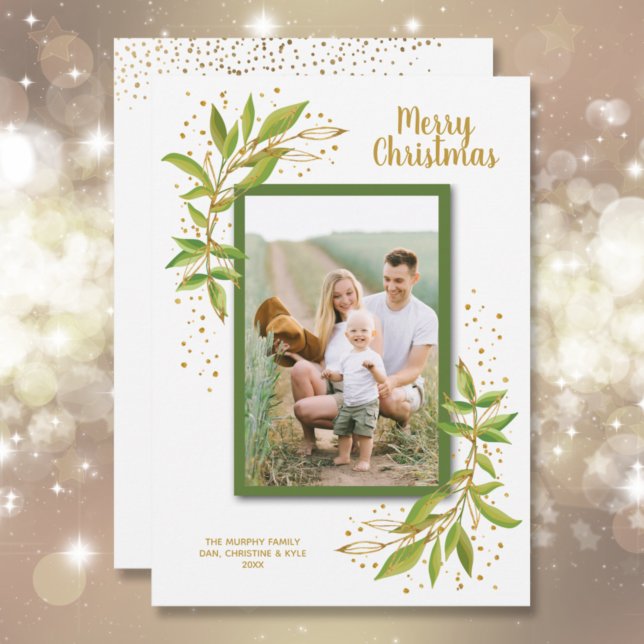 Cartes Pour Fêtes Annuelles Végétation botanique Photo de Noël (Créateur téléchargé)