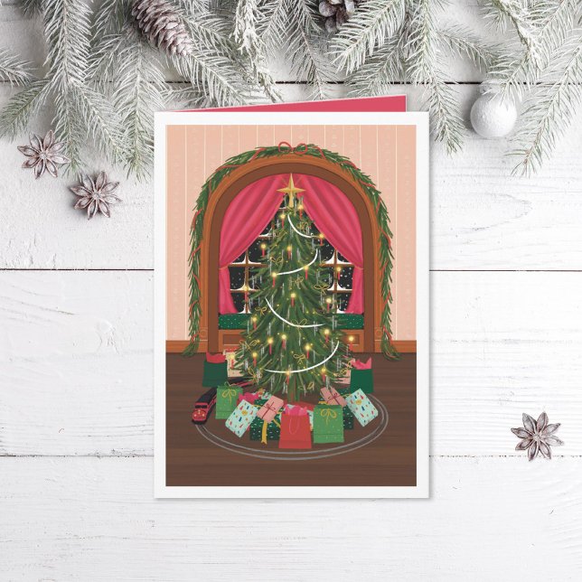 Cartes Pour Fêtes Annuelles Veille de Noël victorienne illustrée (Créateur téléchargé)