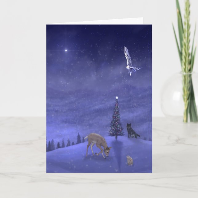 Cartes Pour Fêtes Annuelles Veille nocturne (Devant)