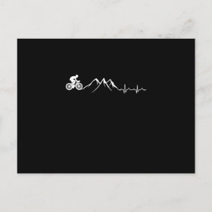 Cartes Pour Fêtes Annuelles Vélo de montagne MTB Vélo Vélo Cycliste Heartbeat