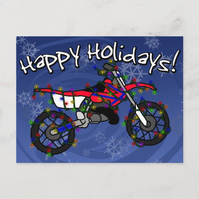Cartes Pour Fêtes Annuelles Vélo Red Dirt Noël (Devant)