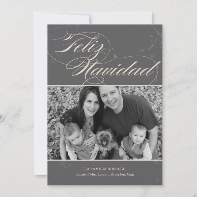 Cartes Pour Fêtes Annuelles Vendimia clásico navideño tarjetas con fotografías (Devant)