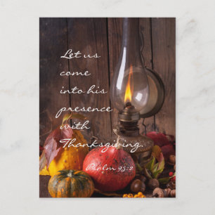 Cartes Pour Fêtes Annuelles Venez en sa présence avec Thanksgiving, Psaume 95
