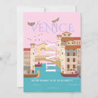 Venice Travel Art, Italie, Retro Travel Art