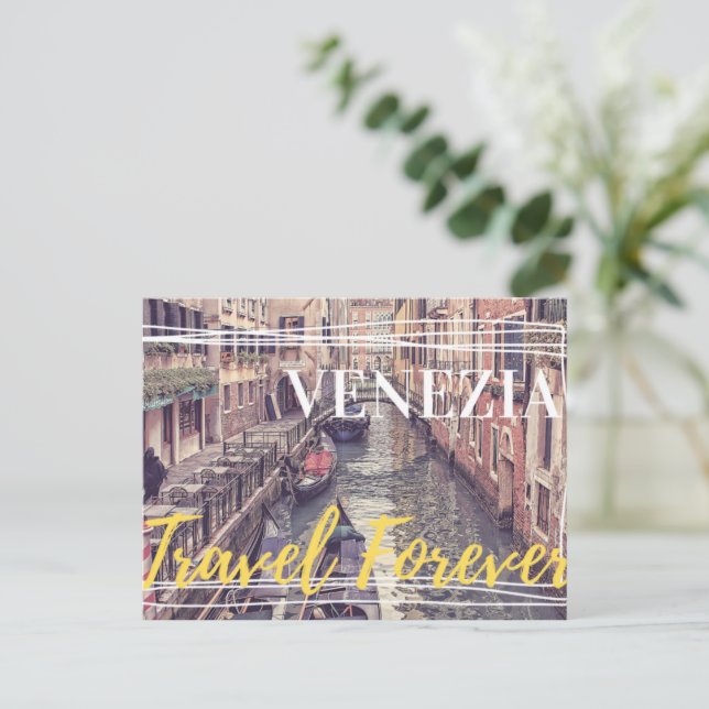 Cartes Pour Fêtes Annuelles Venise Italie Vacances voyage (Debout devant)