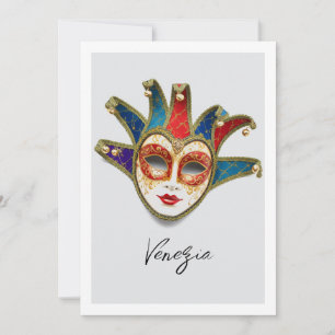 Cartes Pour Fêtes Annuelles Venise Venise Italie Carnaval Masque