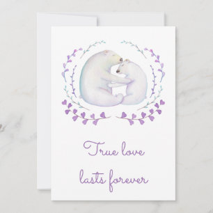 Cartes Pour Fêtes Annuelles Véritable Amour Dure Pour Toujours Ours Polaire Va