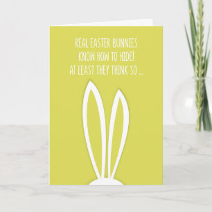 Cartes Pour Fêtes Annuelles Véritable lapin de Pâques drôle Pâques