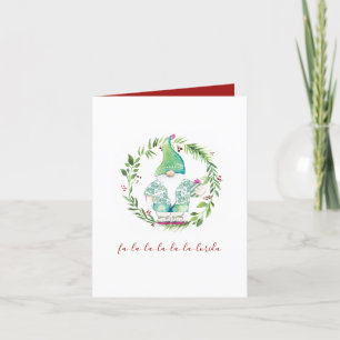 Cartes Pour Fêtes Annuelles Vermine d'aquarelle et Noël Gnome