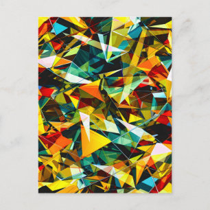 Cartes Pour Fêtes Annuelles Verre cristal abstrait géométrique moderne coloré