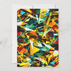 Cartes Pour Fêtes Annuelles Verre cristal abstrait géométrique moderne couleur