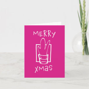 Cartes Pour Fêtes Annuelles Verre de Noël Étincelant