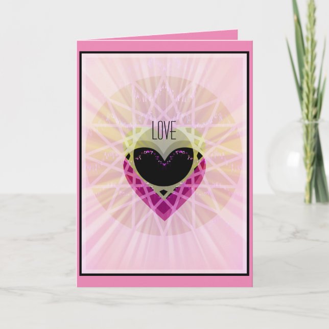Cartes Pour Fêtes Annuelles Verre de Saint-Valentin (Devant)