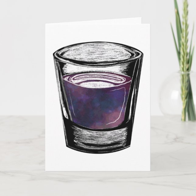 Cartes Pour Fêtes Annuelles verre de tir (Devant)