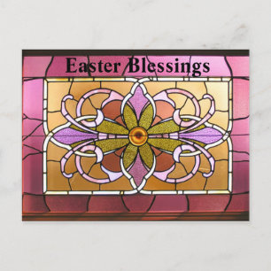 Cartes Pour Fêtes Annuelles Verre Tissé. Bénédiction de Pâques.