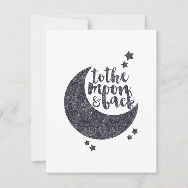 Cartes Pour Fêtes Annuelles Vers la lune et vers l'arrière (Devant)