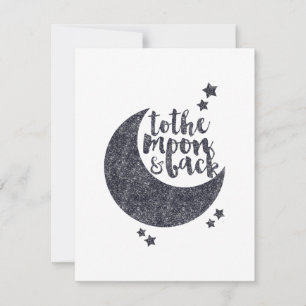 Cartes Pour Fêtes Annuelles Vers la lune et vers l'arrière