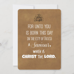 Cartes Pour Fêtes Annuelles Verset de la Bible de Noël