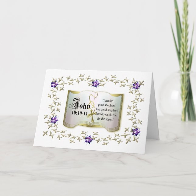 Cartes Pour Fêtes Annuelles Verset de la Bible de Pâques (Devant)