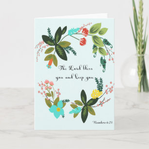 Cartes Pour Fêtes Annuelles Versets de la Bible Art - Numéros 6:24