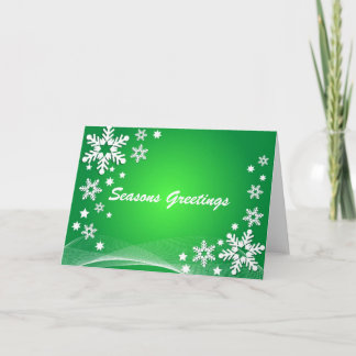 Cartes Pour Fêtes Annuelles Vert de création de flocon de neige