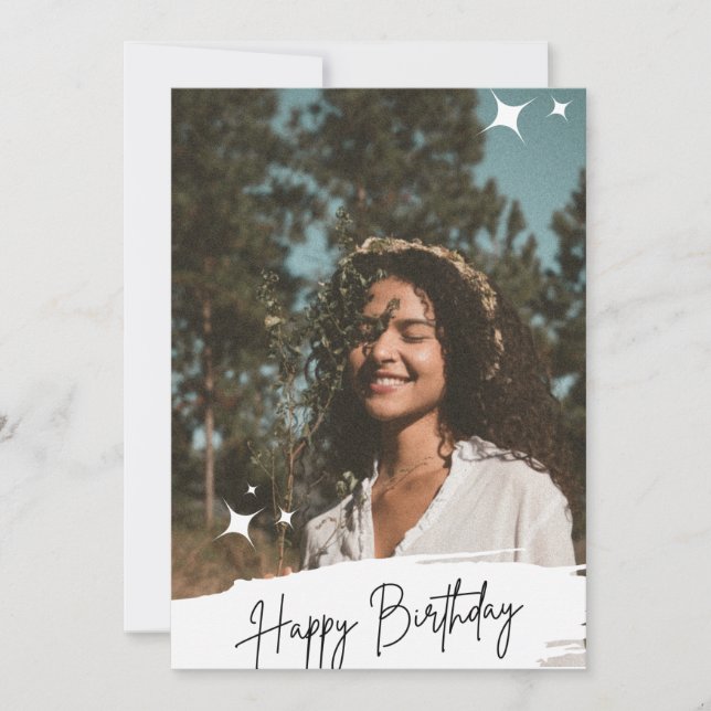 Cartes Pour Fêtes Annuelles Vert esthétique Joyeux anniversaire (Devant)