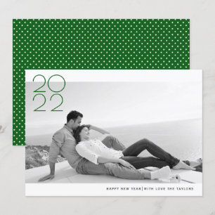 Cartes Pour Fêtes Annuelles Vert moderne Bonne année 2022 photo