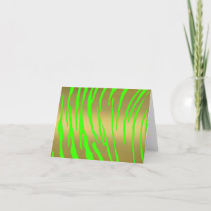 Cartes Pour Fêtes Annuelles Vert Tigre Or