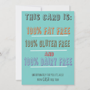 Cartes Pour Fêtes Annuelles very funny 'fat free 'card'