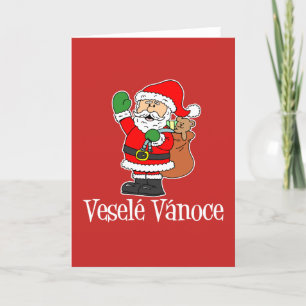 Cartes Pour Fêtes Annuelles Vesele Vanoce Tchèque Joyeux Noël Père Noël