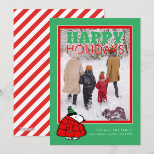 Cartes Pour Fêtes Annuelles Veste bouffante Snoopy personnalisée pour les fête