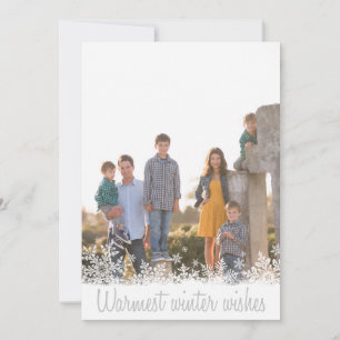 Cartes Pour Fêtes Annuelles Vêtements d'hiver les plus chauds Photo de famille