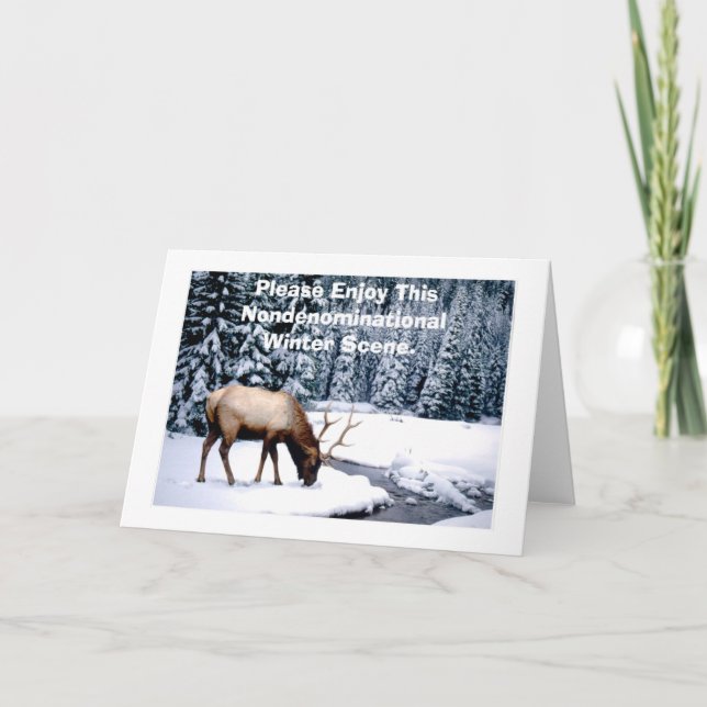 Cartes Pour Fêtes Annuelles Veuillez apprécier cette scène non confessionnelle (Devant)