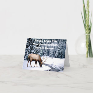 Cartes Pour Fêtes Annuelles Veuillez apprécier cette scène non confessionnelle