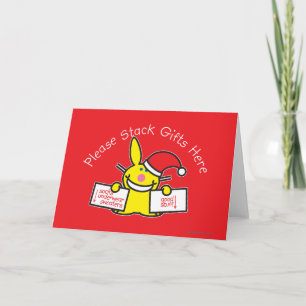 Cartes Pour Fêtes Annuelles Veuillez empiler les cadeaux ici