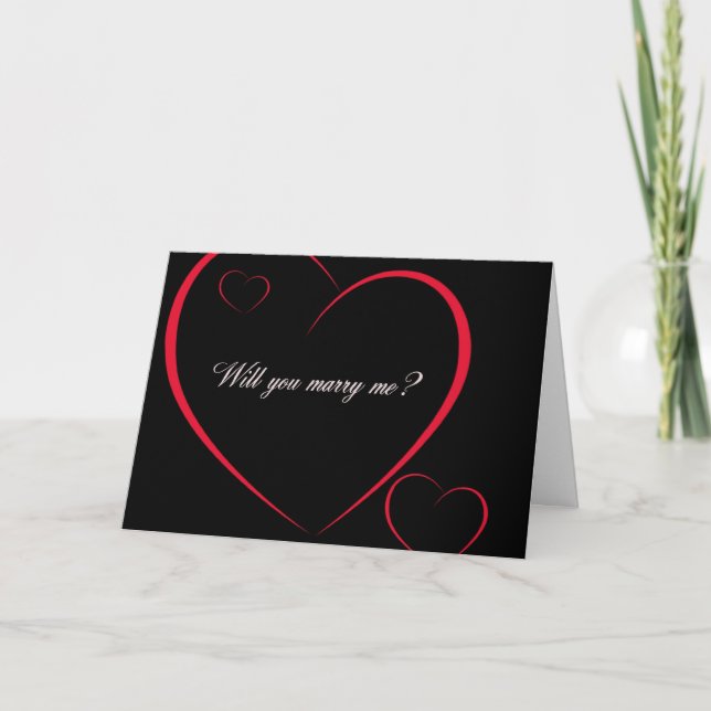 Cartes Pour Fêtes Annuelles Veux-Tu M'Épouser ? (Devant)