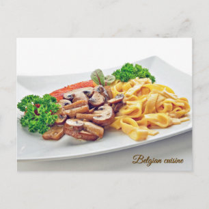 Cartes Pour Fêtes Annuelles Viande frite et champignons - cuisine belge